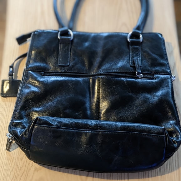 Black leather Lily and Ivy shoulder bag - Picture 2 of 3